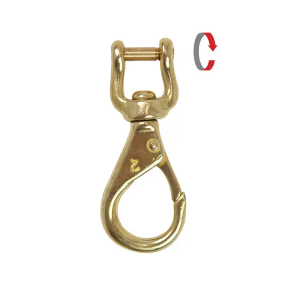 XS Scuba - 3.4 Brass Shackle Snap Hook - AXSUB® Commercial Diving Supplies